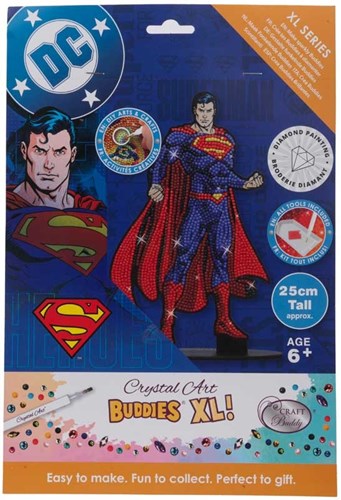 Craft Buddy Superman Crystal Art XL Buddy craft set for kids