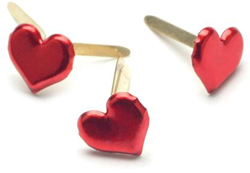 Creative Impressions heart brads red 8x8 mm 50 pcs paper crafts