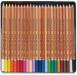 Cretacolor pastel pencil set - 24 colors for artists and hobbyists
