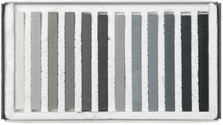 Cretacolor hard pastel set grey - 12 shades for artists and creatives
