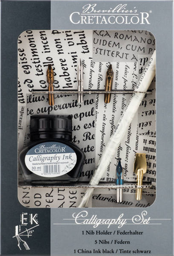 Cretacolor calligraphy set creative writing kit 7-piece black