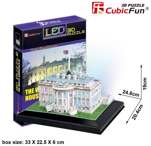 Cubic Fun 3D Puzzle LED White House Washington 56 pieces toy-2