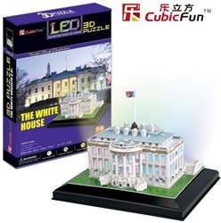 Cubic Fun 3D Puzzle LED White House Washington 56 pieces toy