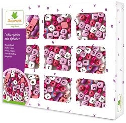Sycomore wooden beads alphabet - educational toy for children