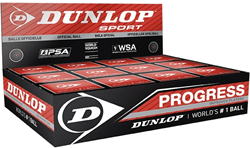 Dunlop squash balls Progress 12 pack - red dot for recreational play