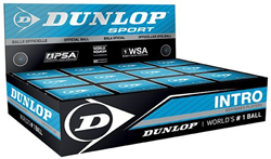 Dunlop squash ball Intro beginner 12 pack - blue dot - extra large