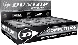 Dunlop squash ball Competition 12 pack - tournament ball rubber