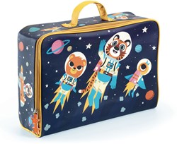 Djeco suitcase Space - waterproof kids suitcase with space theme