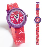 Djeco kids watch Heart - quartz watch for learning to tell time