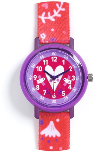 Djeco kids watch Heart - quartz watch for learning to tell time-2