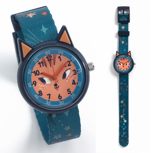 Djeco kids watch blue - educational time learning