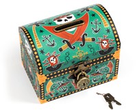 Djeco pirate money box - FSC wooden treasure chest decoration-3