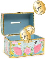 Djeco money box Ballerina - colourful kids piggy bank with padlock-2