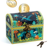 Djeco dinosaur money box - kids room decoration FSC MIX