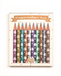 Djeco 10 mini metallic pencils Chic - FSC