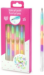 Djeco gel pens pastel writing drawing 6 color set
