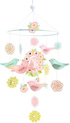 Djeco baby mobile Spring Birds - nursery mobile FSC paper