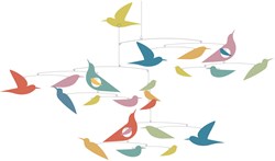 Djeco baby mobile colorful birds - FSC paper and cardboard