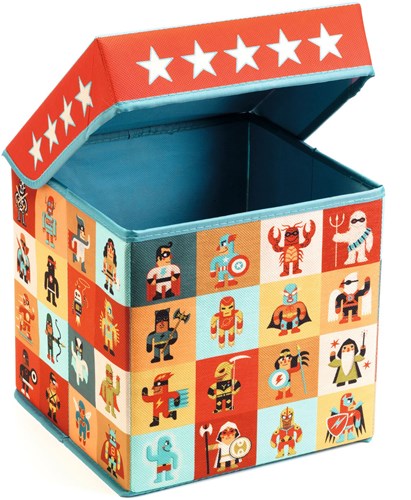 Djeco toy chest seat - Stars storage box for kids-2