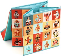 Djeco toy chest seat - Stars storage box for kids-3