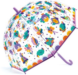 Djeco umbrella rainbow - colourful kids umbrella with kawaii design