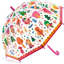 Djeco umbrella kids umbrella forest theme transparent sturdy