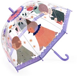 Djeco kids umbrella musical animals transparent colorful rain accessory