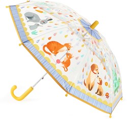 Djeco kids umbrella Mummy & Baby - transparent - colourful design