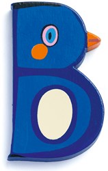 Djeco wooden letter B - animal letter for kids room decoration
