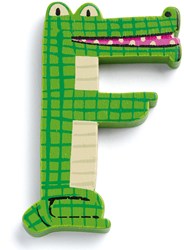 Djeco wooden letter F - animal letter kids room decoration