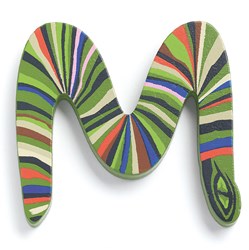 Djeco wooden letter M - animal letter for kids room decoration
