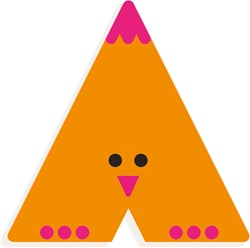 Djeco letter A - Wooden animal letter graphic design