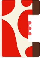 Djeco wooden letter E - graphic animal alphabet for kids room