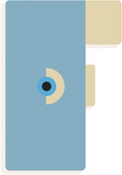 Djeco wooden letter F - graphic animal design for kids room