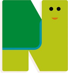 Djeco wooden letter N - graphic animal letter kids room decoration