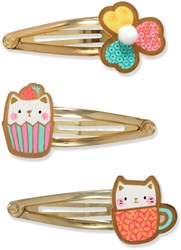 Djeco hair accessories - colorful hair clips Yoko set of 3