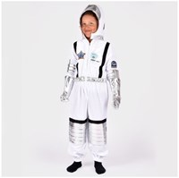Den Goda Fen astronaut costume kids 110cm 4-5 years silver-white