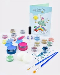 Den Goda Fen kids face paint set water-based - 23 pieces - pink multi
