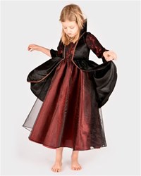 Den Goda Fen dress vampire queen deluxe costume 122-128 for kids