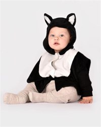 Den Goda Fen cat costume cape black plush 86-110cm children