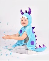 Den Goda Fen dress-up cape monster blue with hood 86-110 cm