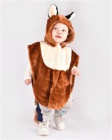 Den Goda Fen kids fox dress up cape 92-110 cm brown