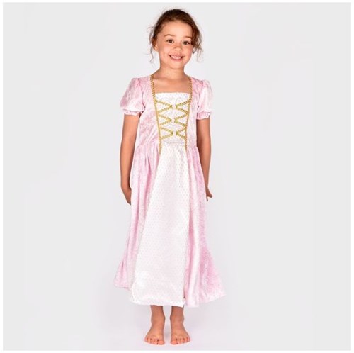 Den Goda Fen princess dress pink velvet costume 98-104 for kids