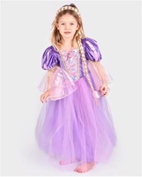 Den Goda Fen dress up dress Rapunzel with braid 122-128 purple