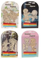Houten Thema Figuren Kleuren Set