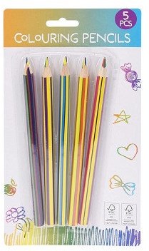 Jumbo Kleurpotloden Multicolor, 5st.