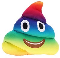 Pillow poop shape rainbow colors decoration for kids