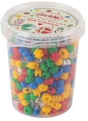 Dantoy bead set XL recycled plastic 1580 pieces colorful toy