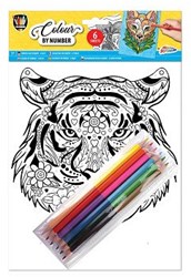 Grafix coloring set lion - Paint by numbers A4 craft set for kids
