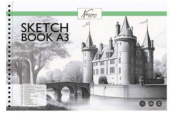 Schetsboek A3 met Scheurlijn, 130grams